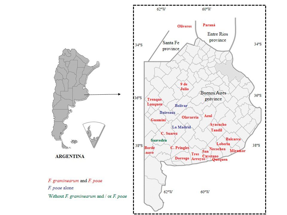 Figura 1. Localización de las muestras analizadas