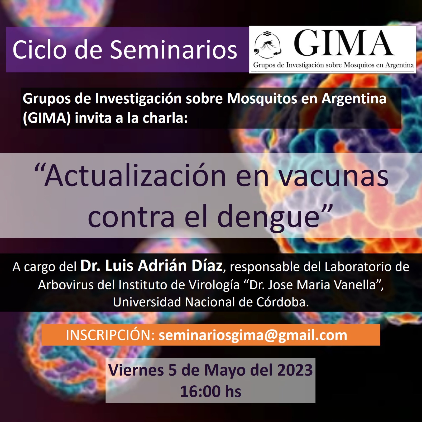 Ciclo de seminarios GIMA: Actualización en vacunas contra el dengue